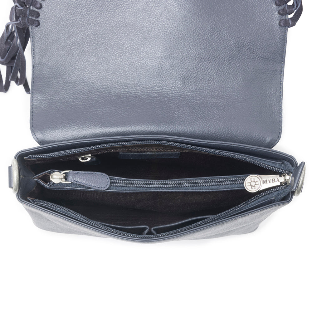 Sac bandoulière en cuir à franges Wild West Ash Denim