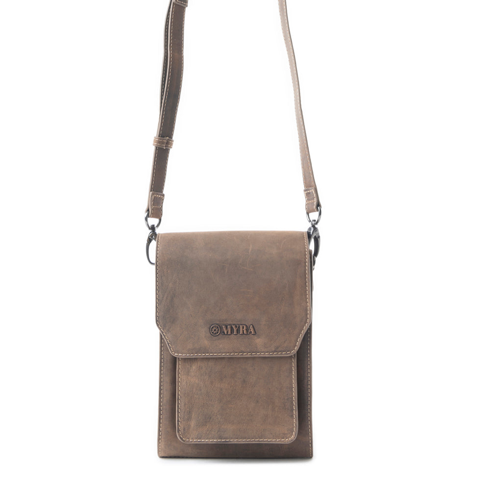 Sac en cuir Padrina Trail marron foncé