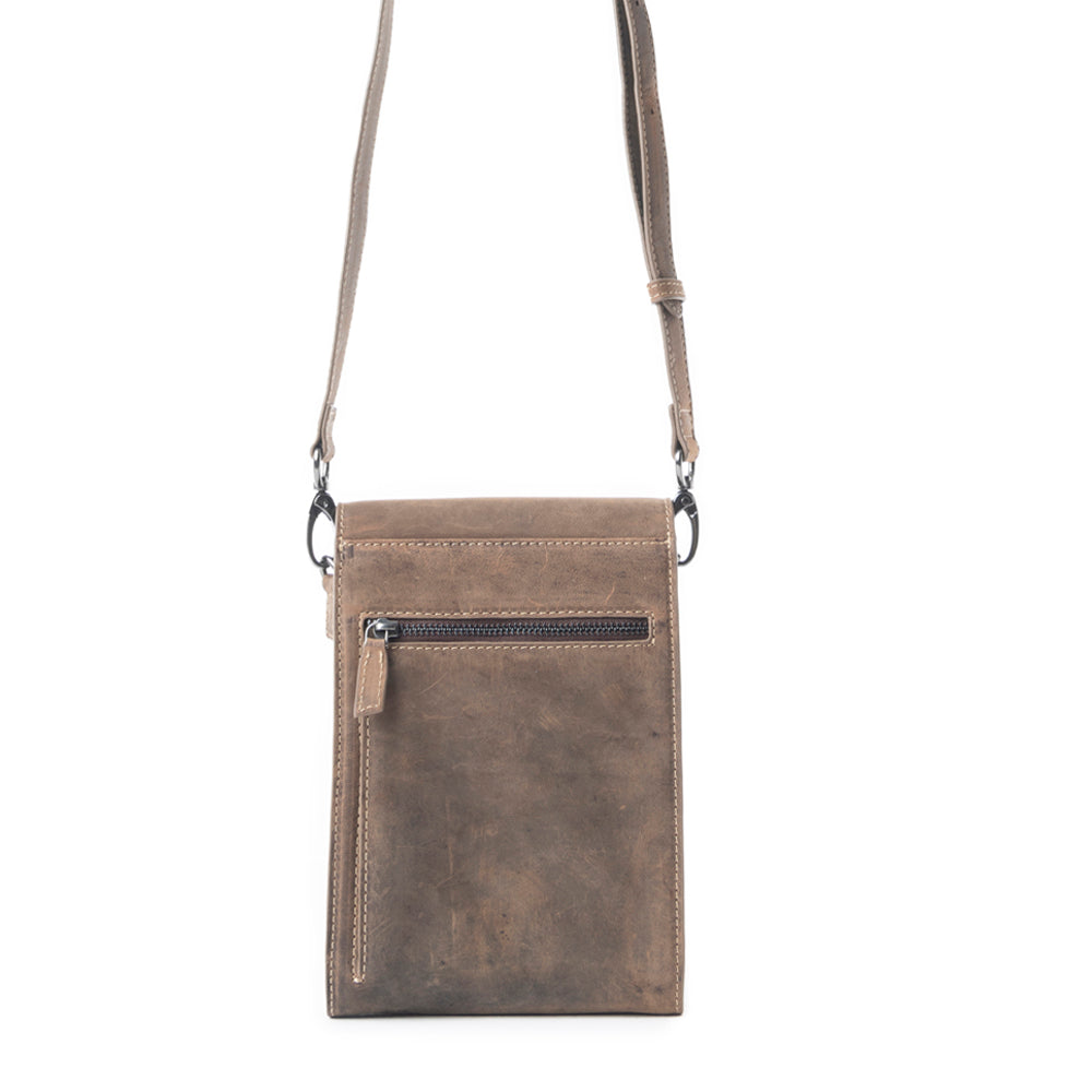Sac en cuir Padrina Trail marron foncé