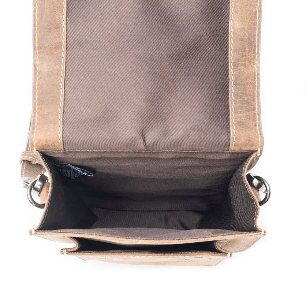 Sac en cuir Padrina Trail marron foncé