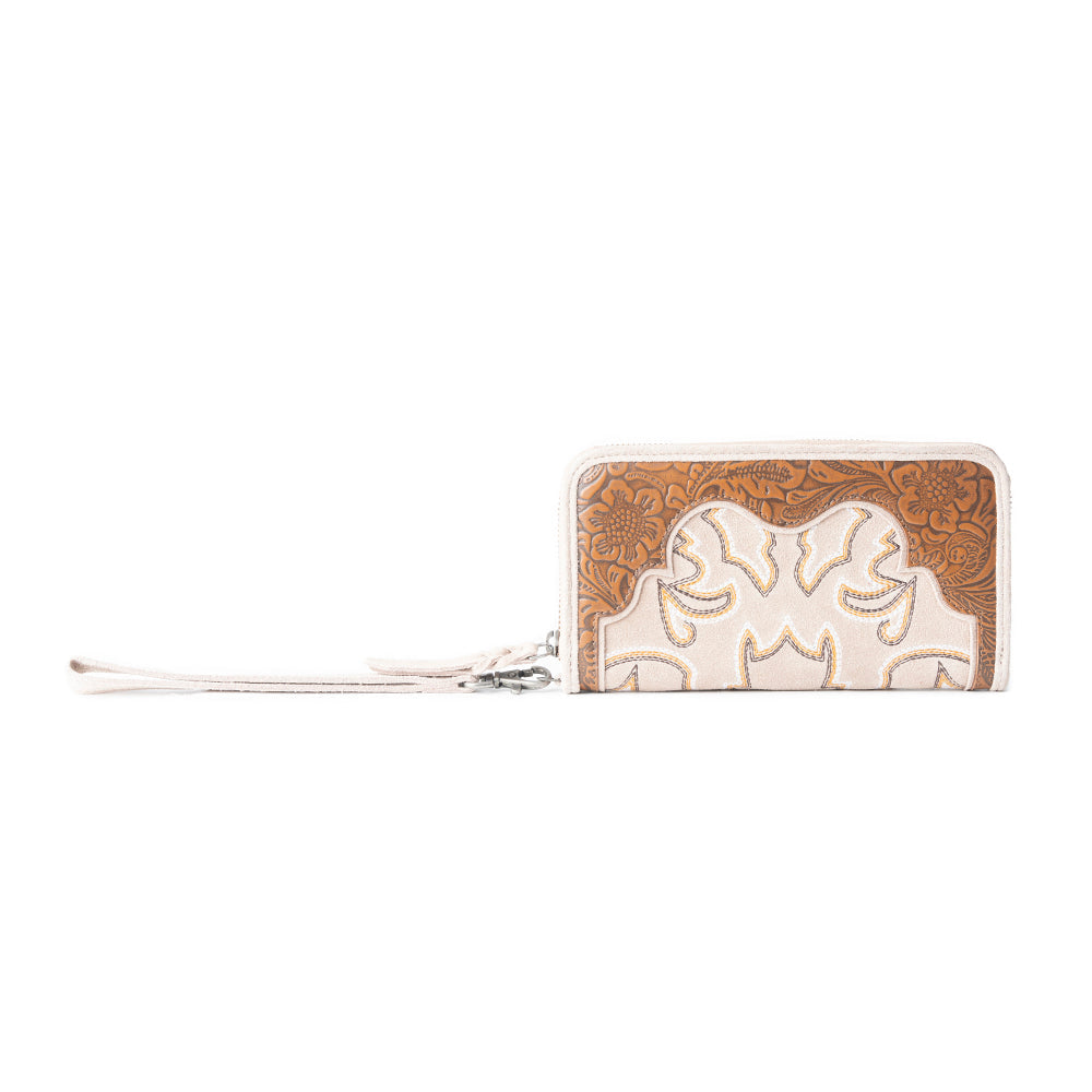 Portefeuille Electric Desert marron chocolat blanc
