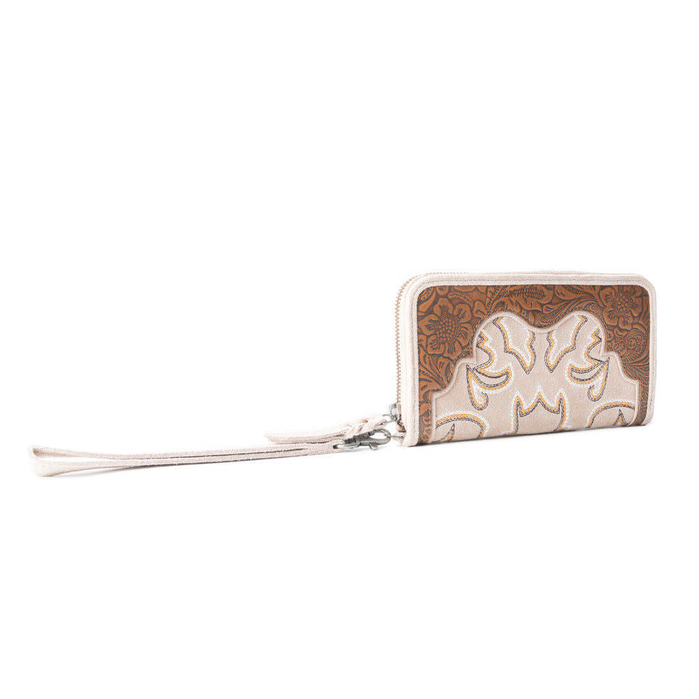Portefeuille Electric Desert marron chocolat blanc