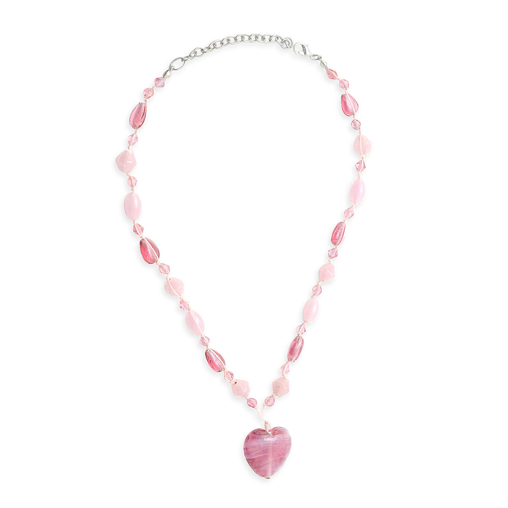 Collier Cœur Rose du Désert