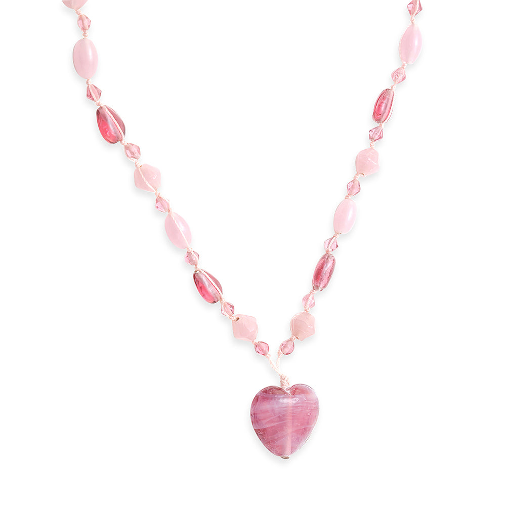 Collier Cœur Rose du Désert
