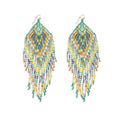 Boucles d'oreilles Lonanna perlées vertes