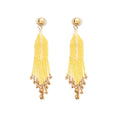 Boucles d'oreilles perlées Rêves marins jaunes