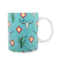 Tasse en céramique "Sippin' in the South" motif géométrique cactus