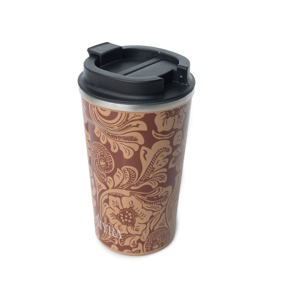 Mug isotherme en acier inoxydable Western Trail Brew, coloris baroque marron