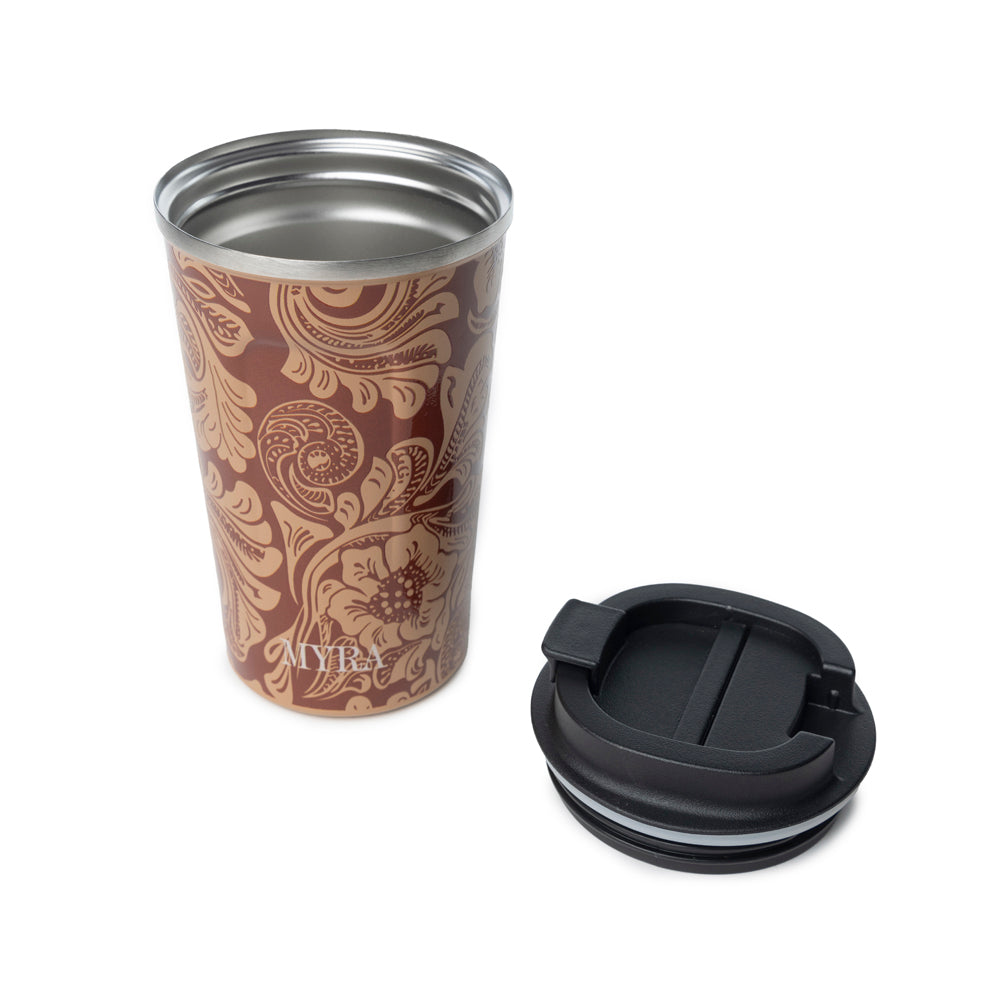 Mug isotherme en acier inoxydable Western Trail Brew, coloris baroque marron