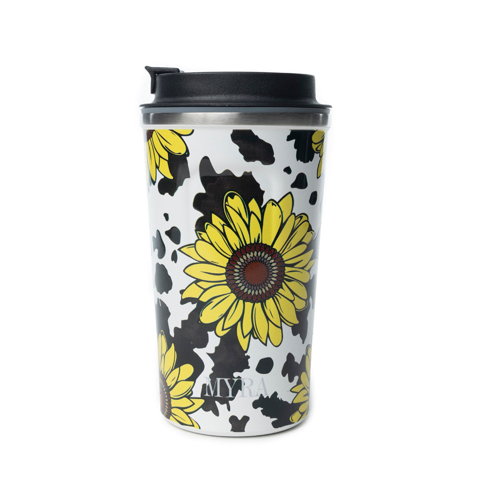 Mug en acier inoxydable Western Trail Brew, jaune tournesol