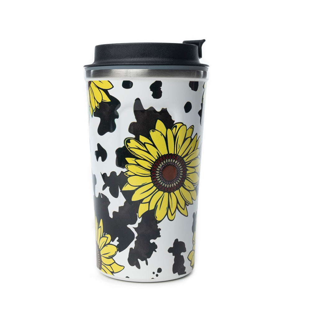Mug en acier inoxydable Western Trail Brew, jaune tournesol