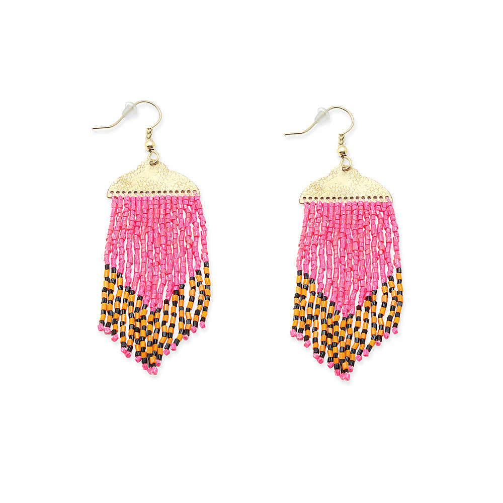 Boucles d'oreilles perlées Cascade du désert