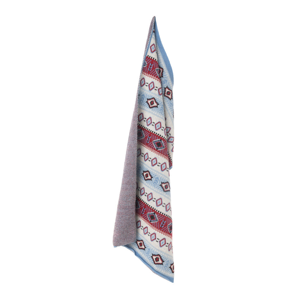Serviette de cuisine en coton tricoté Navajo Nights « ENSEMBLE DE 2 » en rouge Mesa