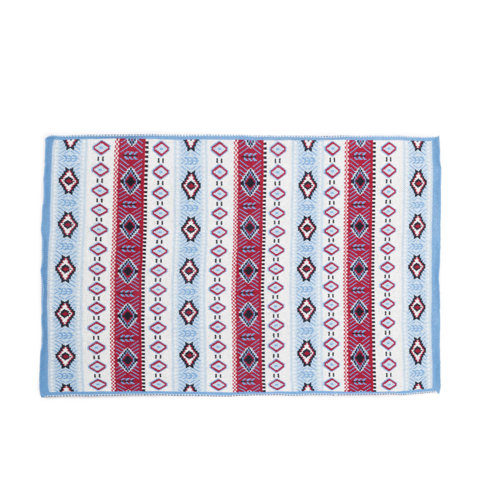Serviette de cuisine en coton tricoté Navajo Nights « ENSEMBLE DE 2 » en rouge Mesa