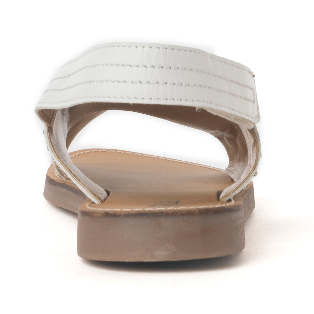 Sandales en cuir brodées Lilytrail blanc givré