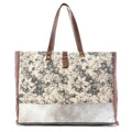 Sac de voyage week-end Myra Floweret pour femme – Devant imprimé floral, fermeture à boucle, bords frangés pour un style chic en voyage