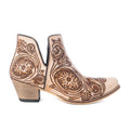 Bottines Western "Floral Heirloom" crème