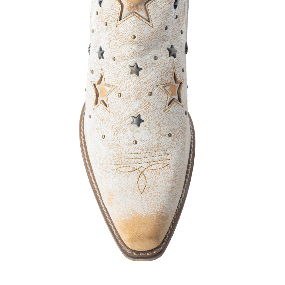 Bottes Western basses Celestial Stardust blanches