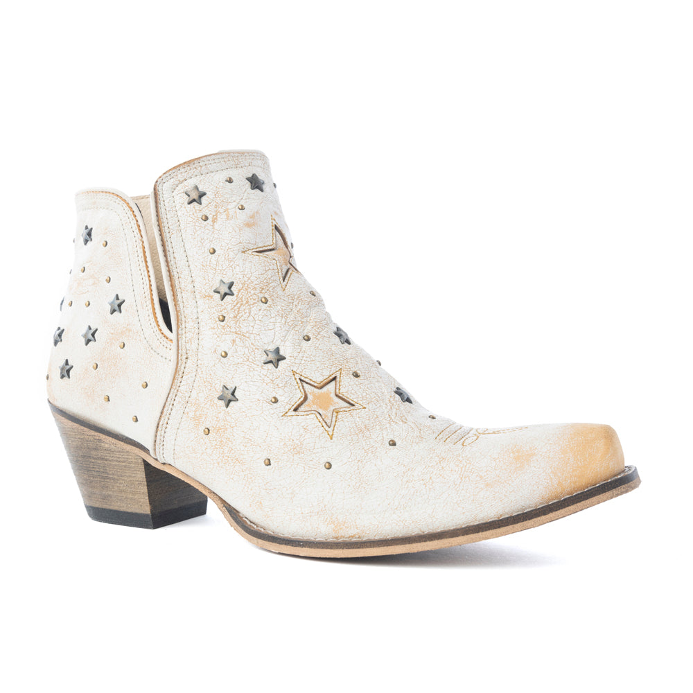 Bottes Western basses Celestial Stardust blanches