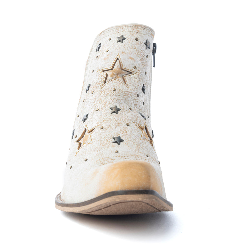 Bottes Western basses Celestial Stardust blanches