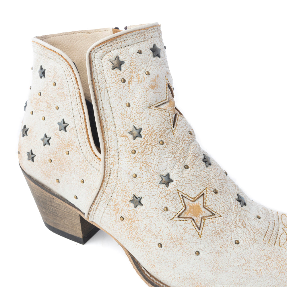 Bottes Western basses Celestial Stardust blanches