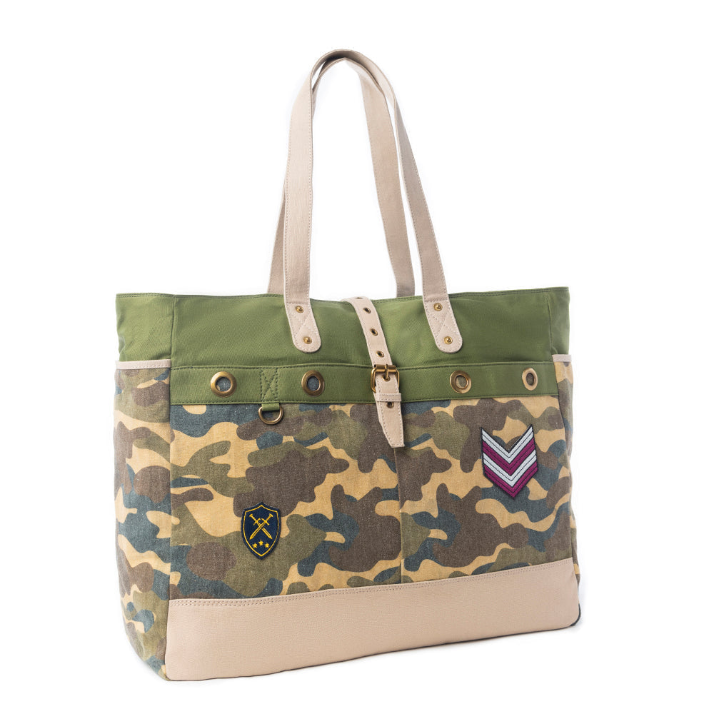 Sac de voyage Weekender Myra Ranger en vert camouflage Shadow