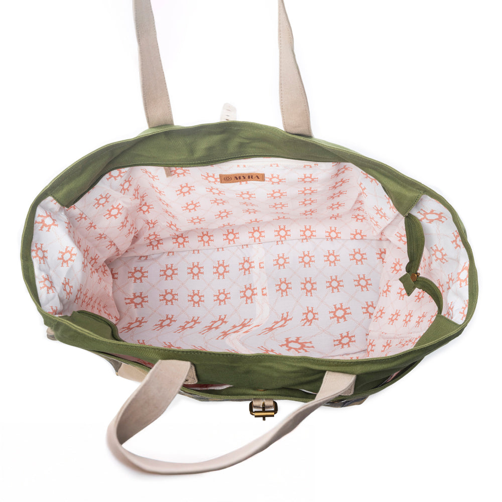 Sac de voyage Weekender Myra Ranger en vert camouflage Shadow