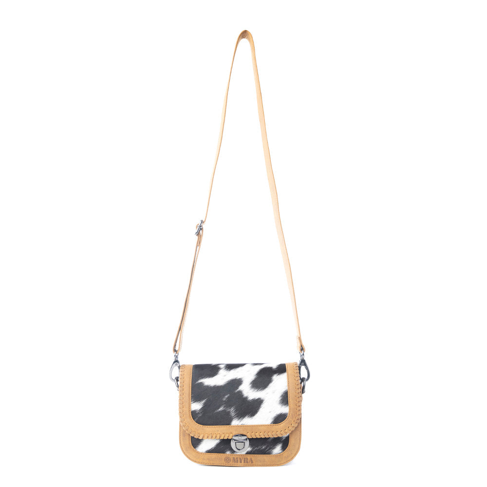 Sac Myra Luna Frost Hairon en cuir Golden Saddle