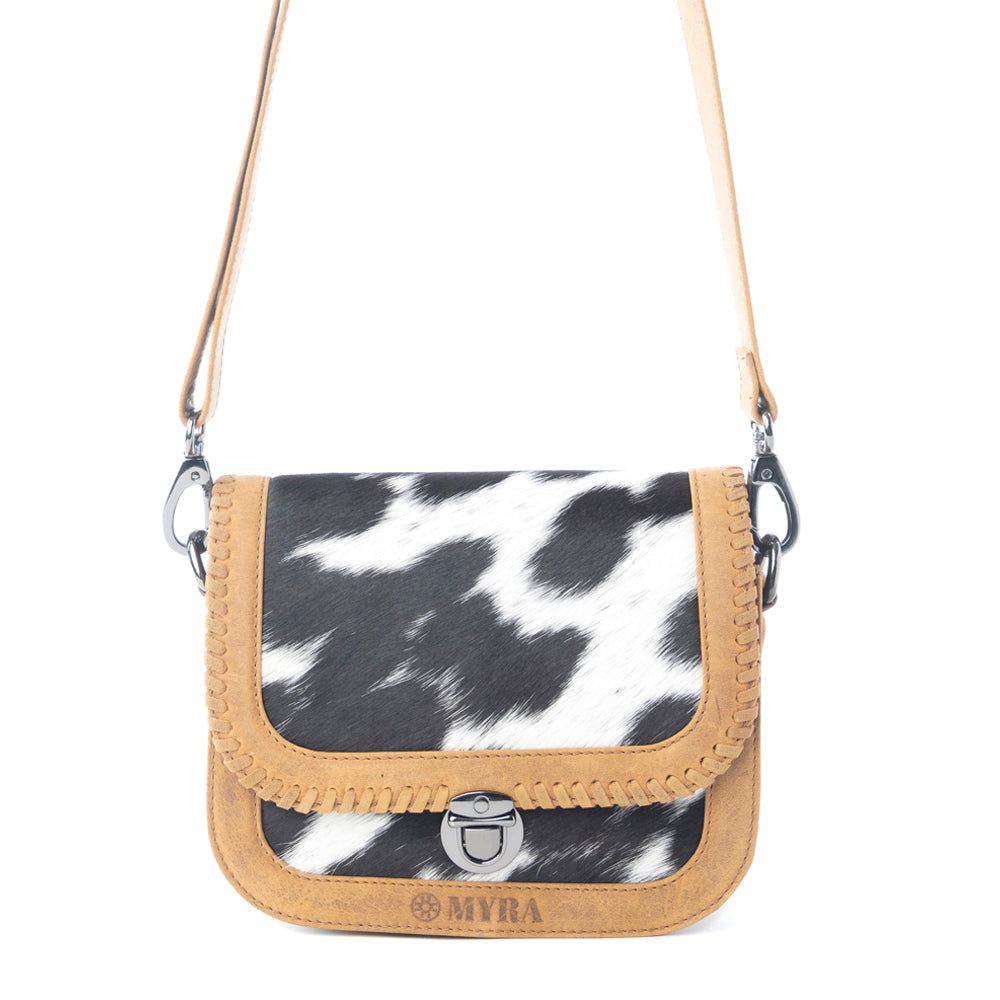 Sac Myra Luna Frost Hairon en cuir Golden Saddle