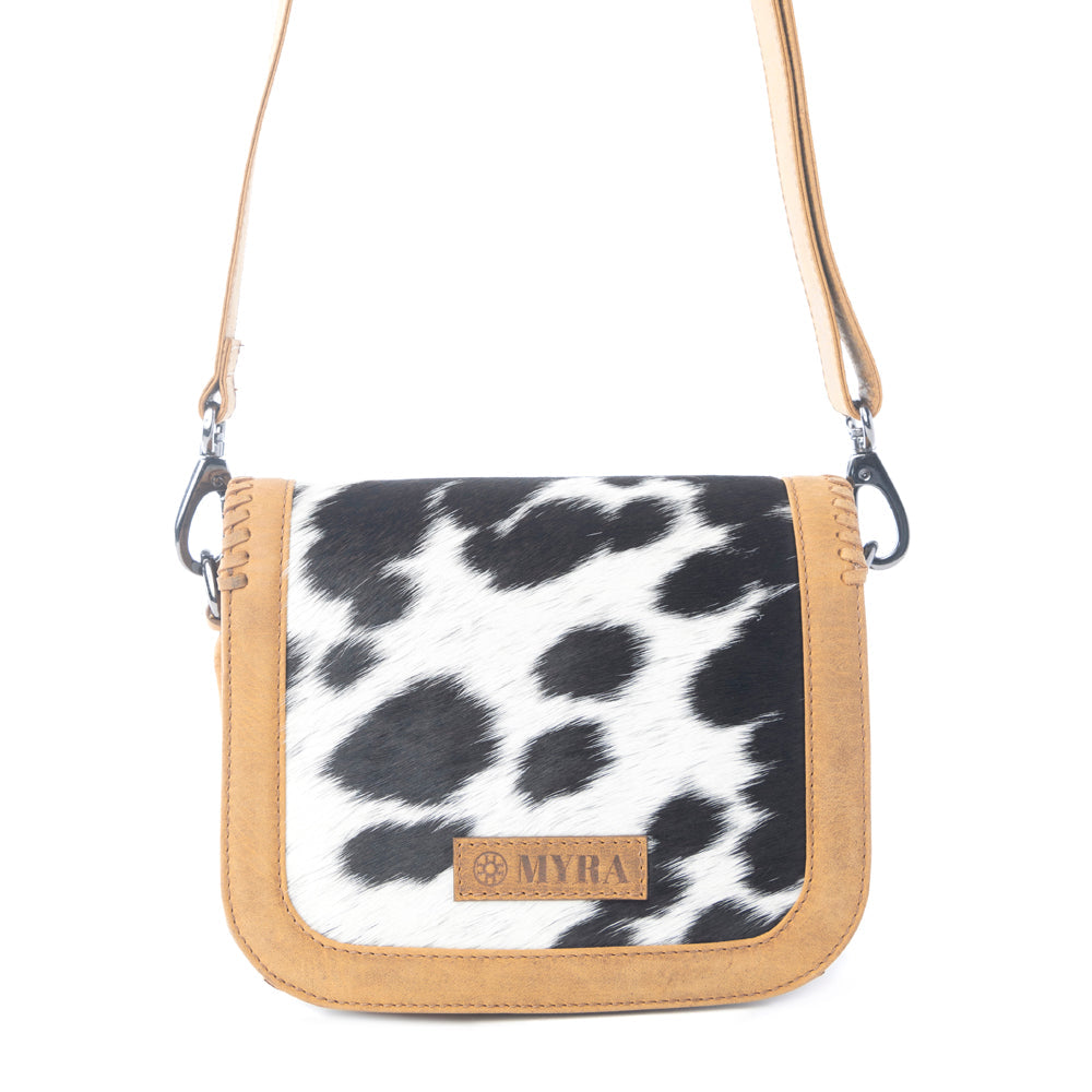 Sac Myra Luna Frost Hairon en cuir Golden Saddle