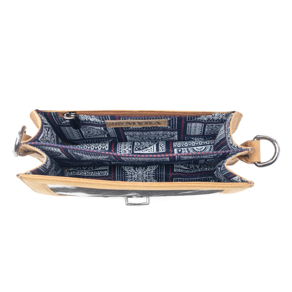 Sac Myra Luna Frost Hairon en cuir Golden Saddle