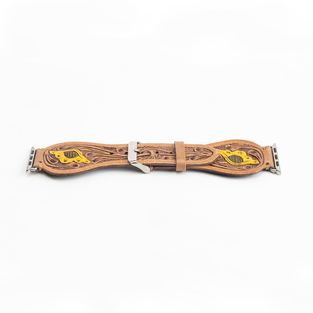 Bracelet de montre en cuir repoussé Lone Star, tannage antique