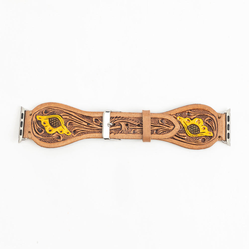 Bracelet de montre en cuir repoussé Lone Star, tannage antique