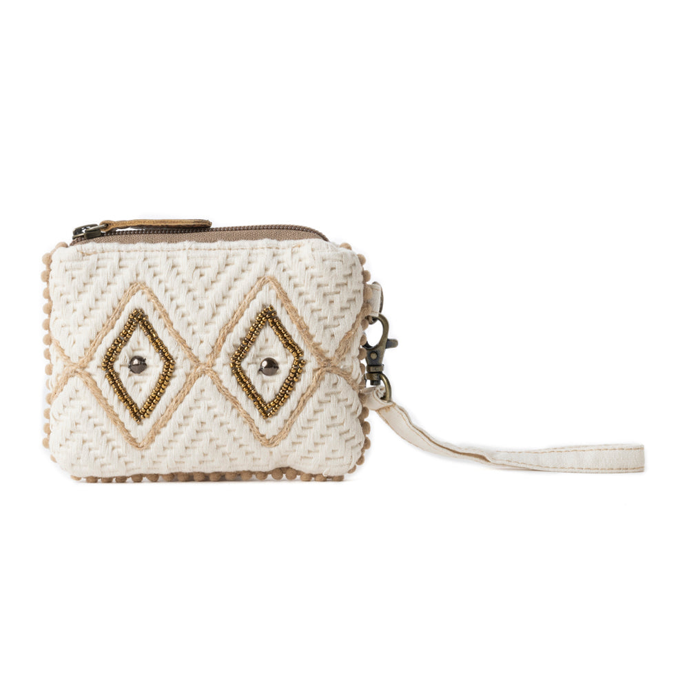 Pochette tissée Sierra Whisper coloris Ivoire Poudré