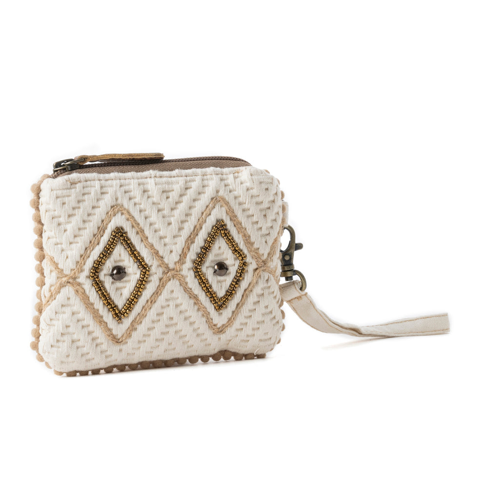 Pochette tissée Sierra Whisper coloris Ivoire Poudré