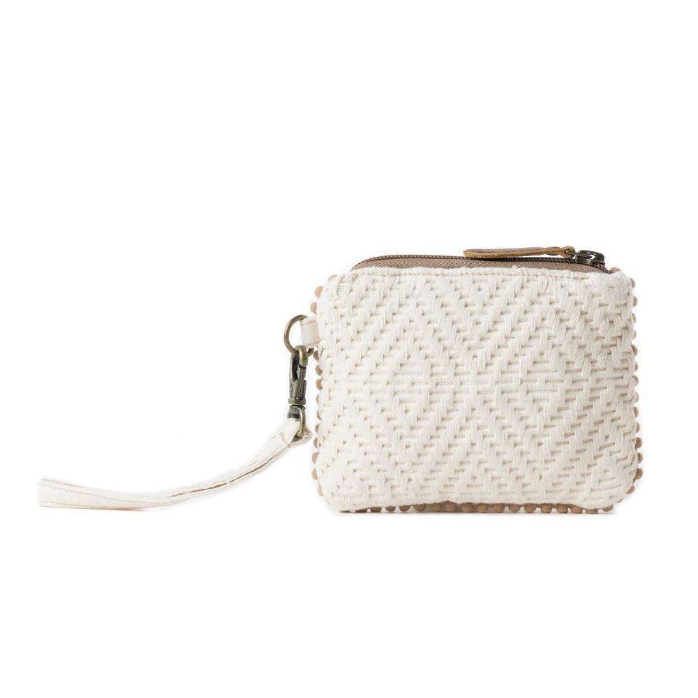 Pochette tissée Sierra Whisper coloris Ivoire Poudré