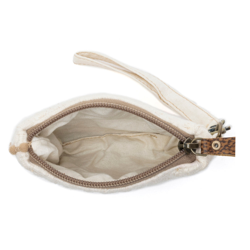 Pochette tissée Sierra Whisper coloris Ivoire Poudré