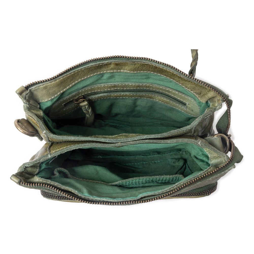 Sac en cuir Mossveil vert sauge