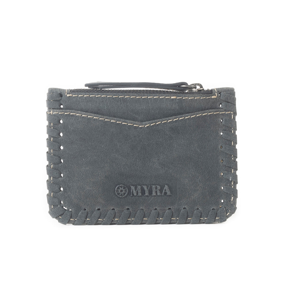 Porte-cartes Outlander Edge Western brodé gris cendré