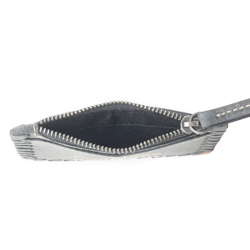 Porte-cartes Outlander Edge Western brodé gris cendré