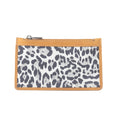 Porte-cartes de crédit en cuir imprimé léopard Savannah Chic