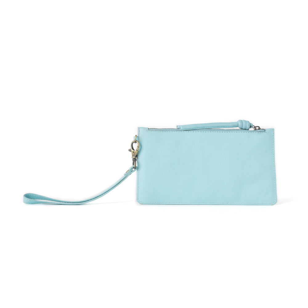 Portefeuille en cuir Azure Mesa bleu rodéo