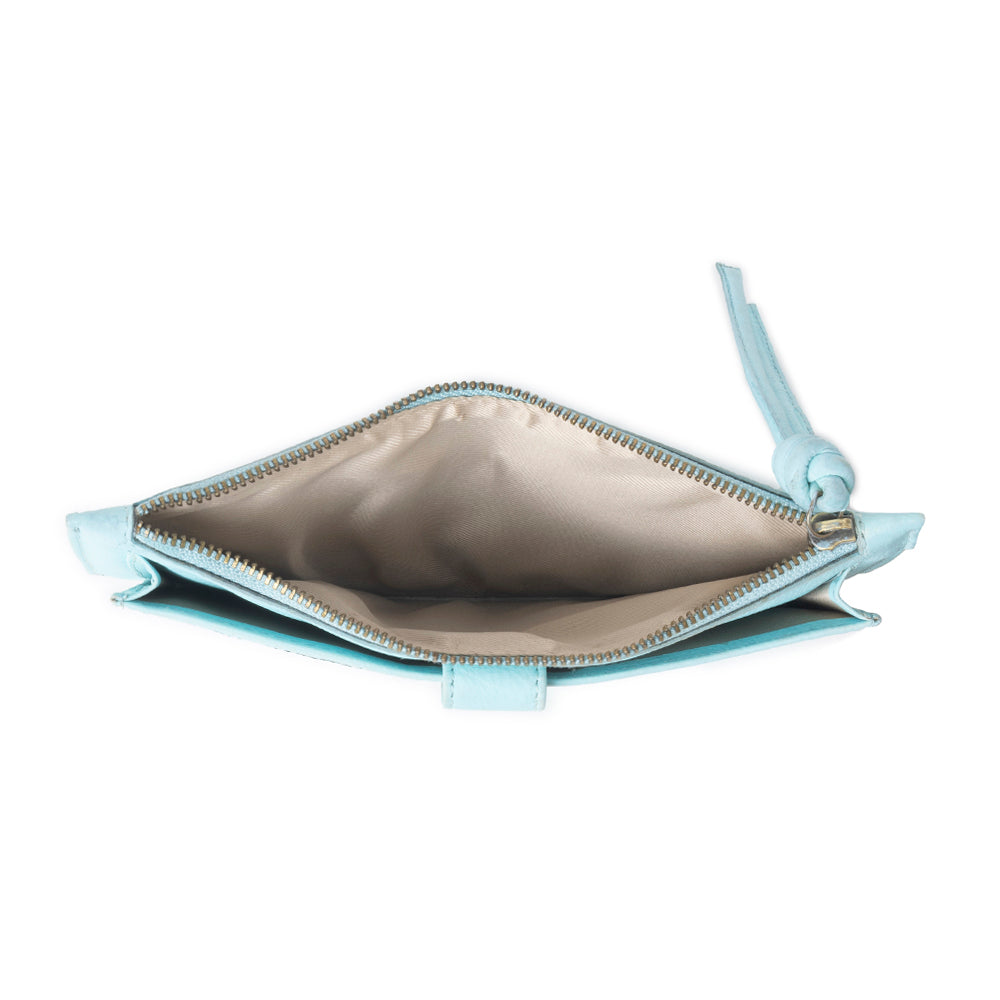Portefeuille en cuir Azure Mesa bleu rodéo