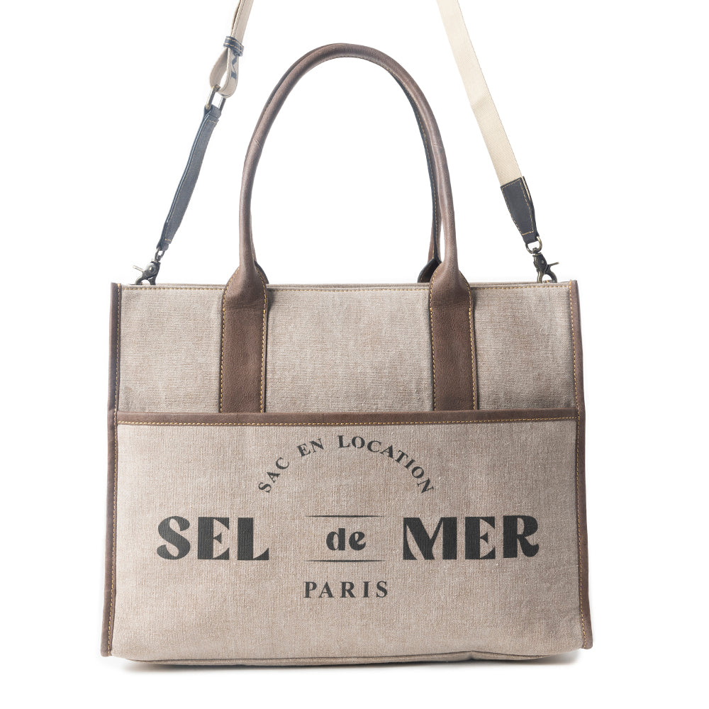 Sac fourre-tout Sel de Mer en blanc cassé