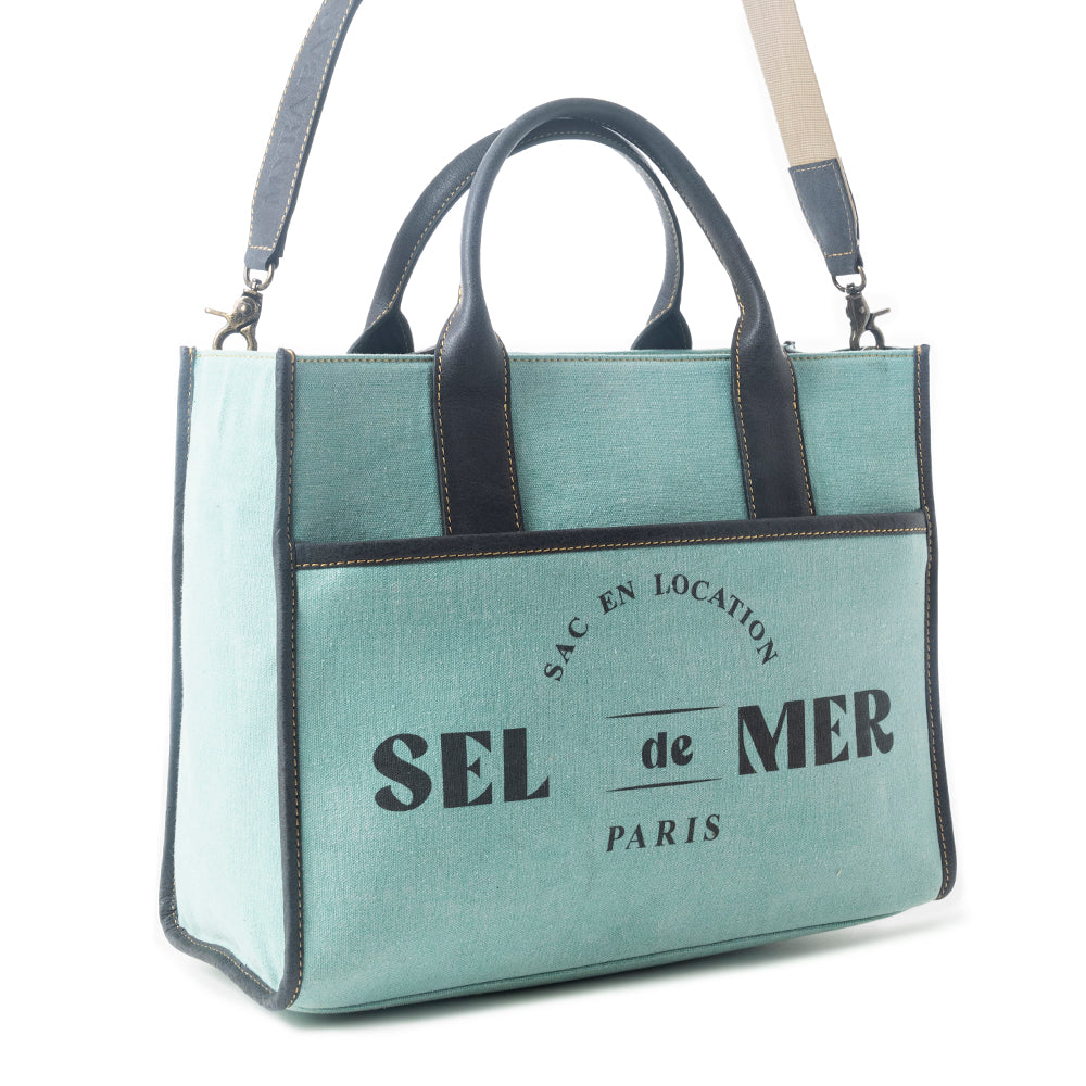 Sac bandoulière Sel de Mer vert