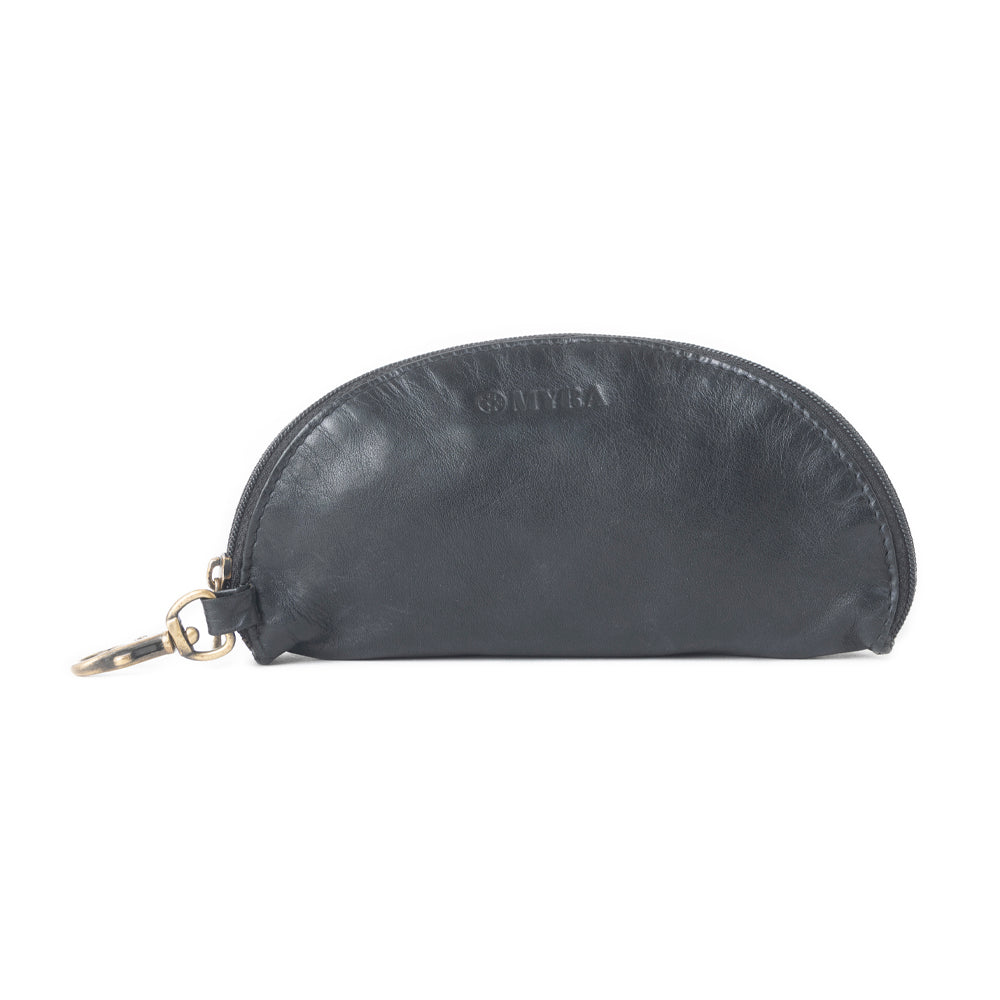 Étui à lunettes en cuir Myra Eclipse Charm noir nuit