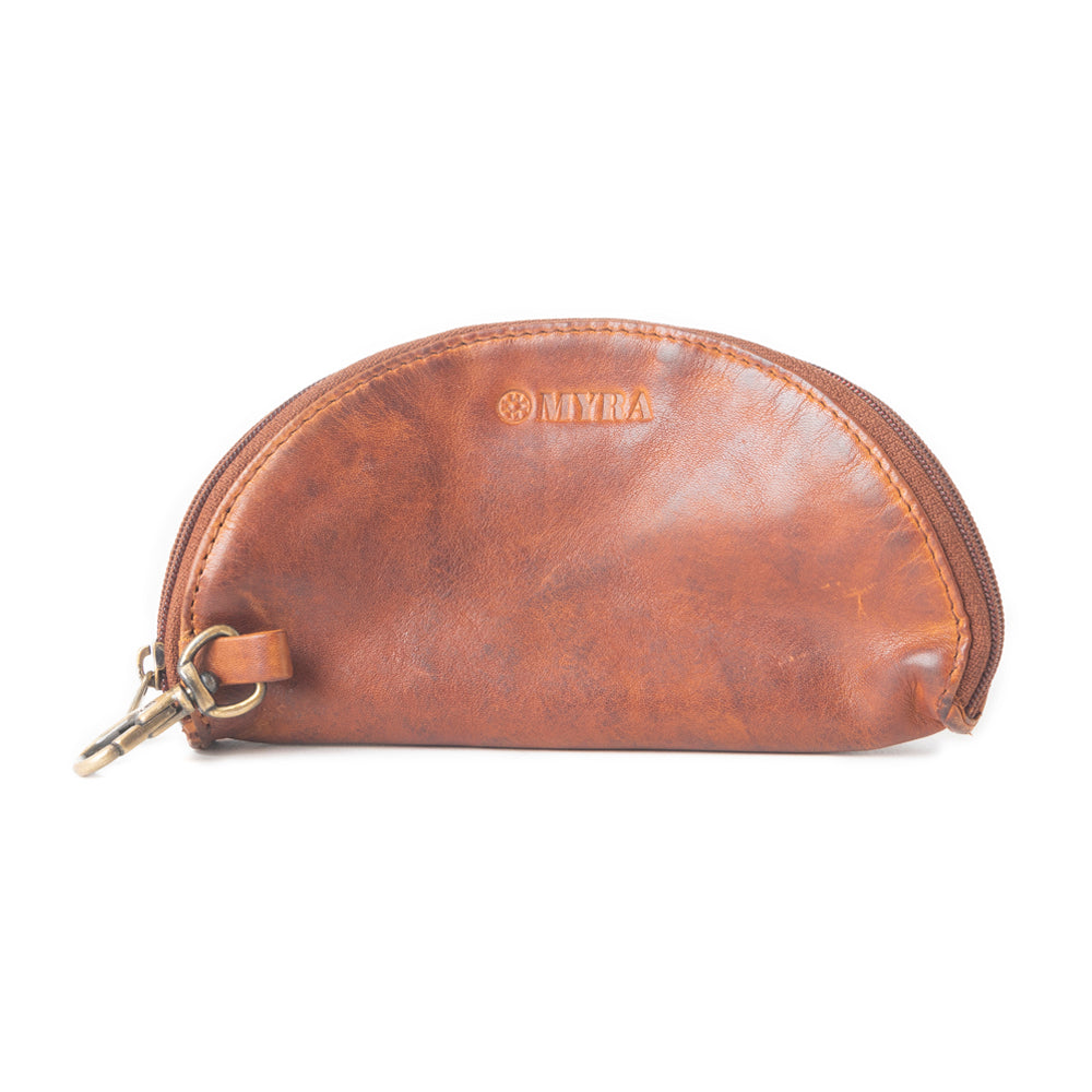 Étui à lunettes en cuir Myra Eclipse Charm marron