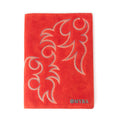 Journal en cuir brodé Texas Blaze en rouge écarlate