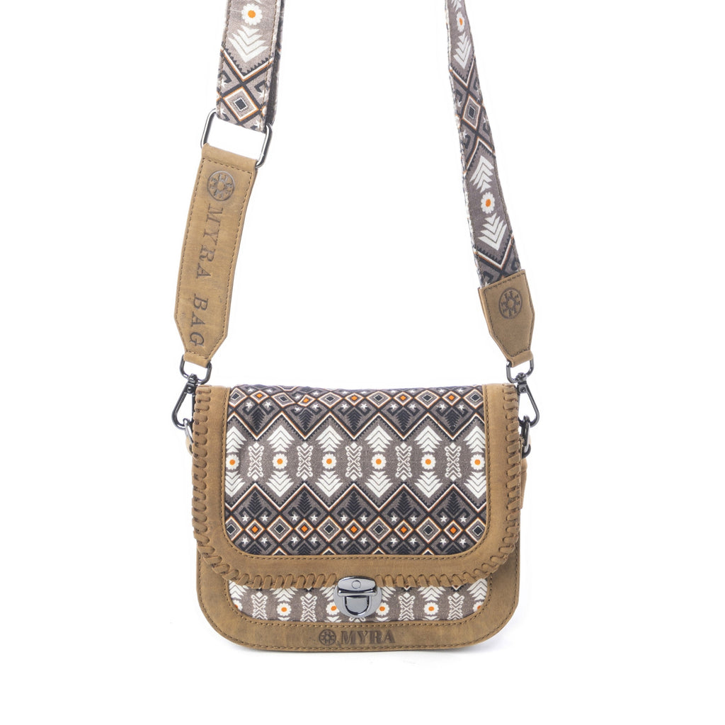 Sac bandoulière Nuevas Mosaic en Marron Désert