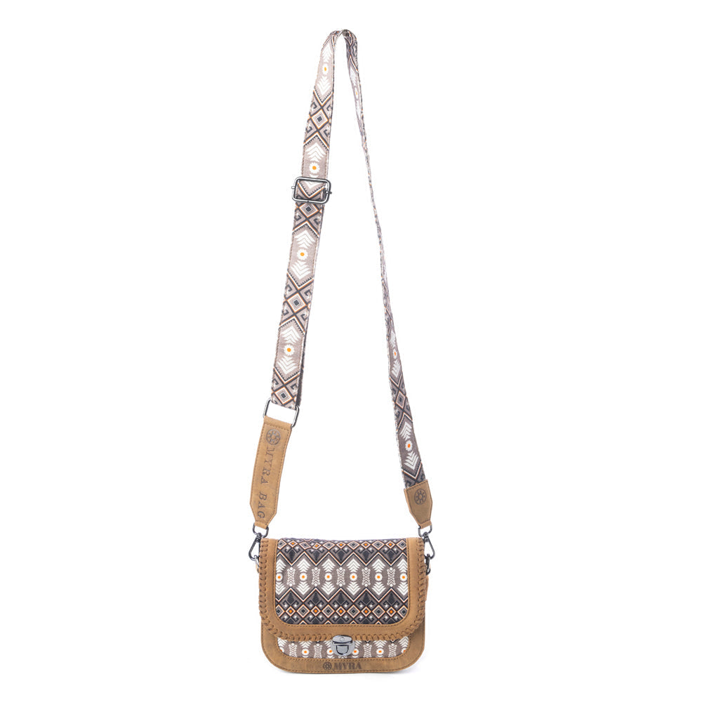 Sac bandoulière Nuevas Mosaic en Marron Désert